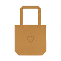 Outlined Heart Cotton Canvas Tote