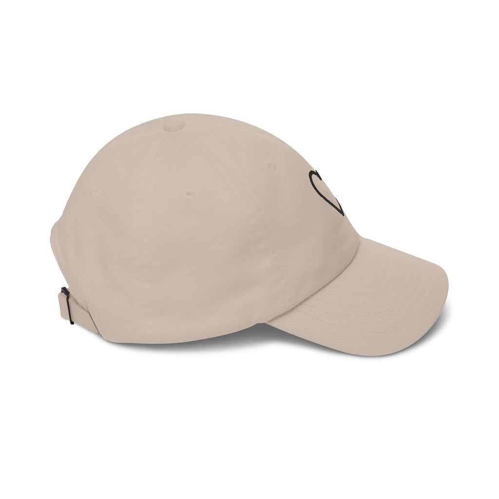 Outlined Heart Embroidered Dad Cap