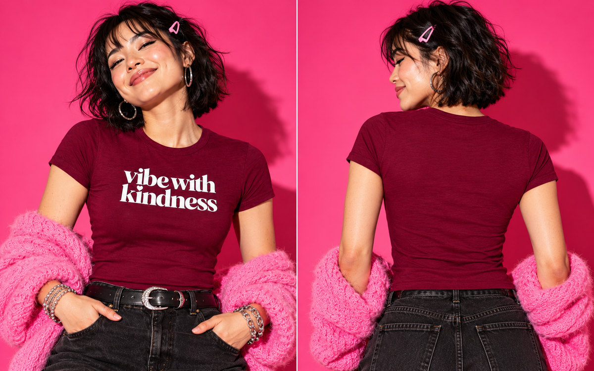 The OG White Logo Micro-Rib Baby Tee