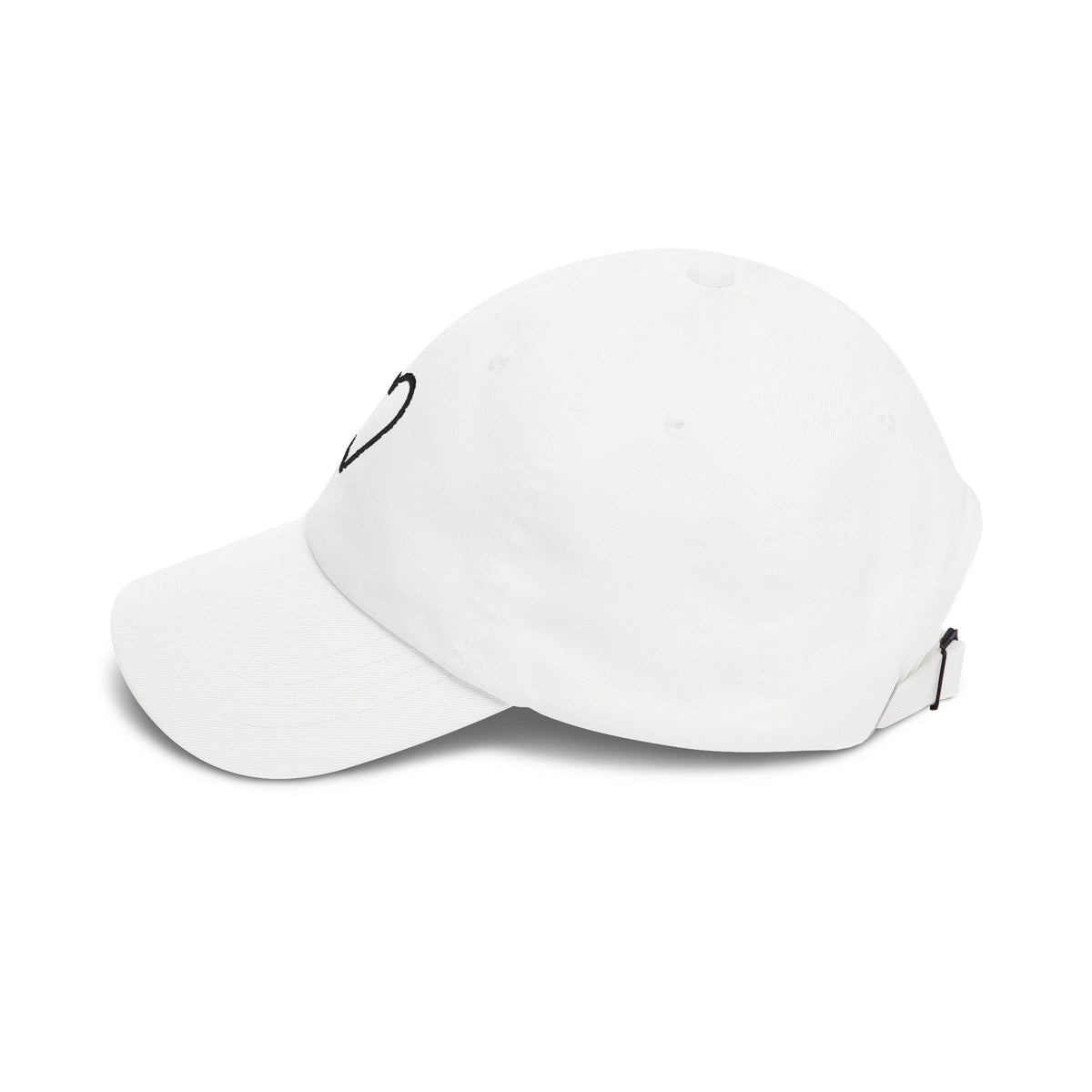 Outlined Heart Embroidered Dad Cap