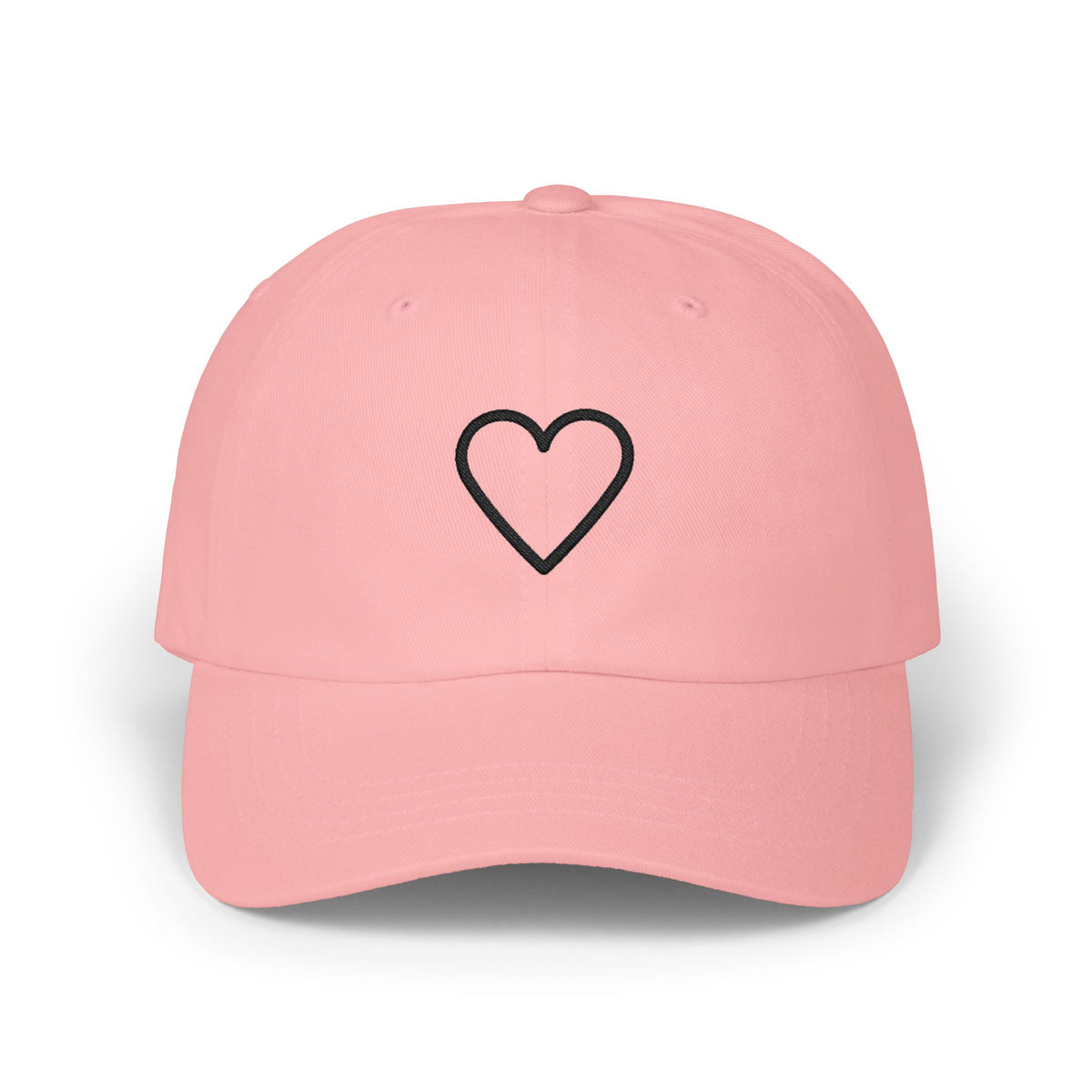 Outlined Heart Embroidered Dad Cap