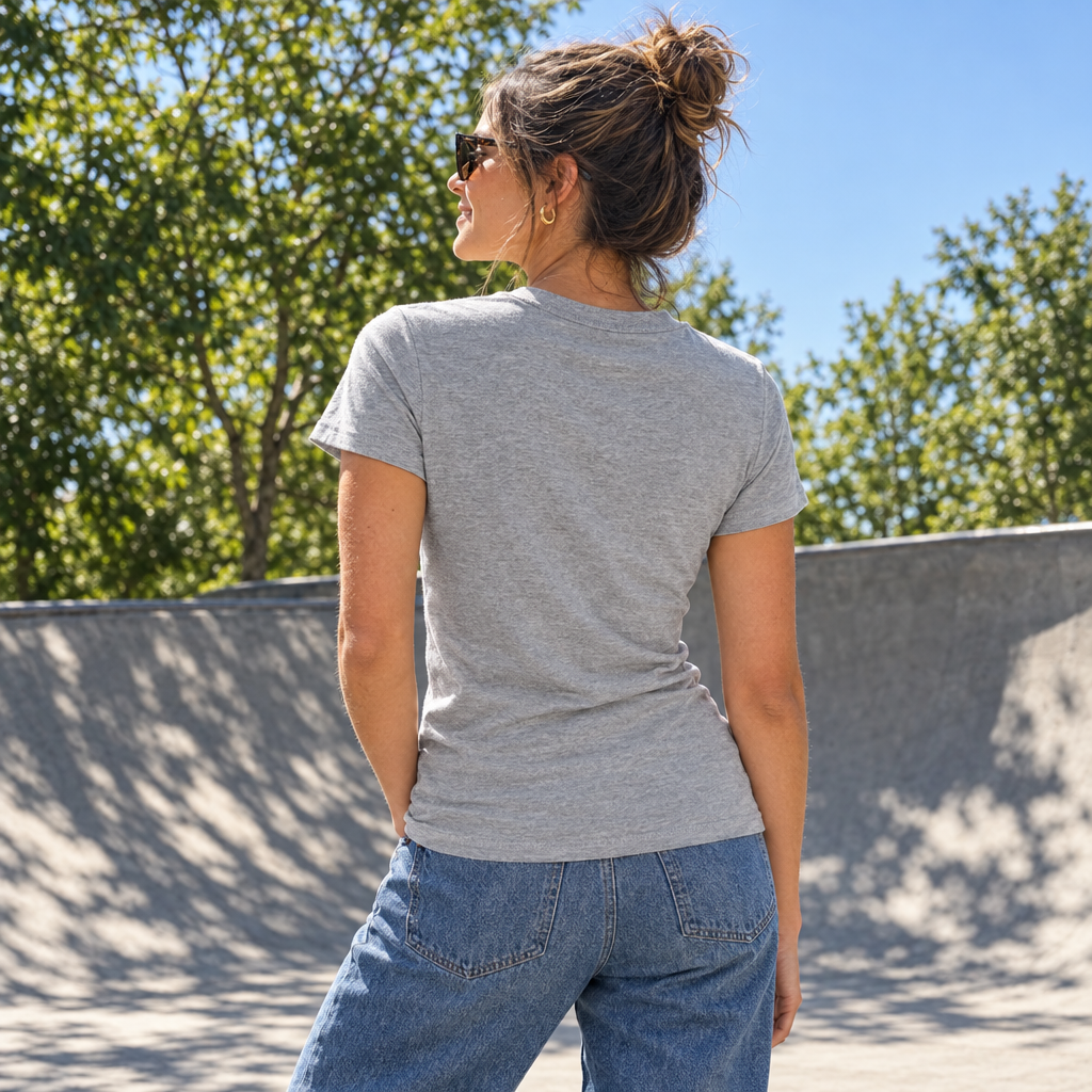 Vibe With Kindness micro-rib baby tee — product lifestyle mockup