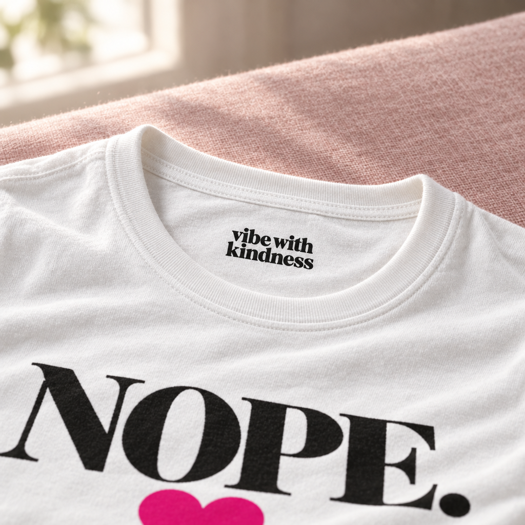 Vibe With Kindness — product lifestyle and detail mockup